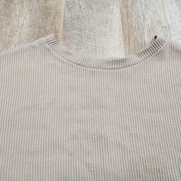 Cherish Neutral Beige Ribbed Sweater Top - Picture 3 of 11